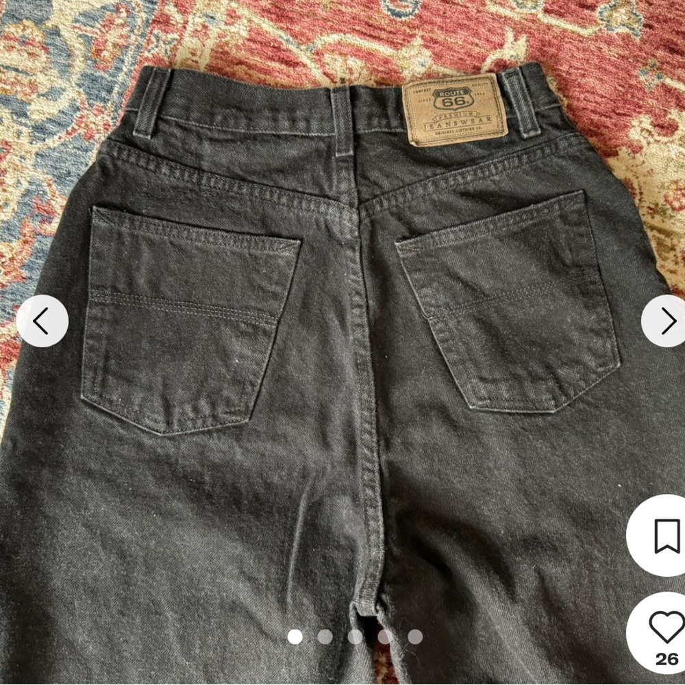 Vintage Gray High Waisted Stretch Fit Route 66 Mom Jeans